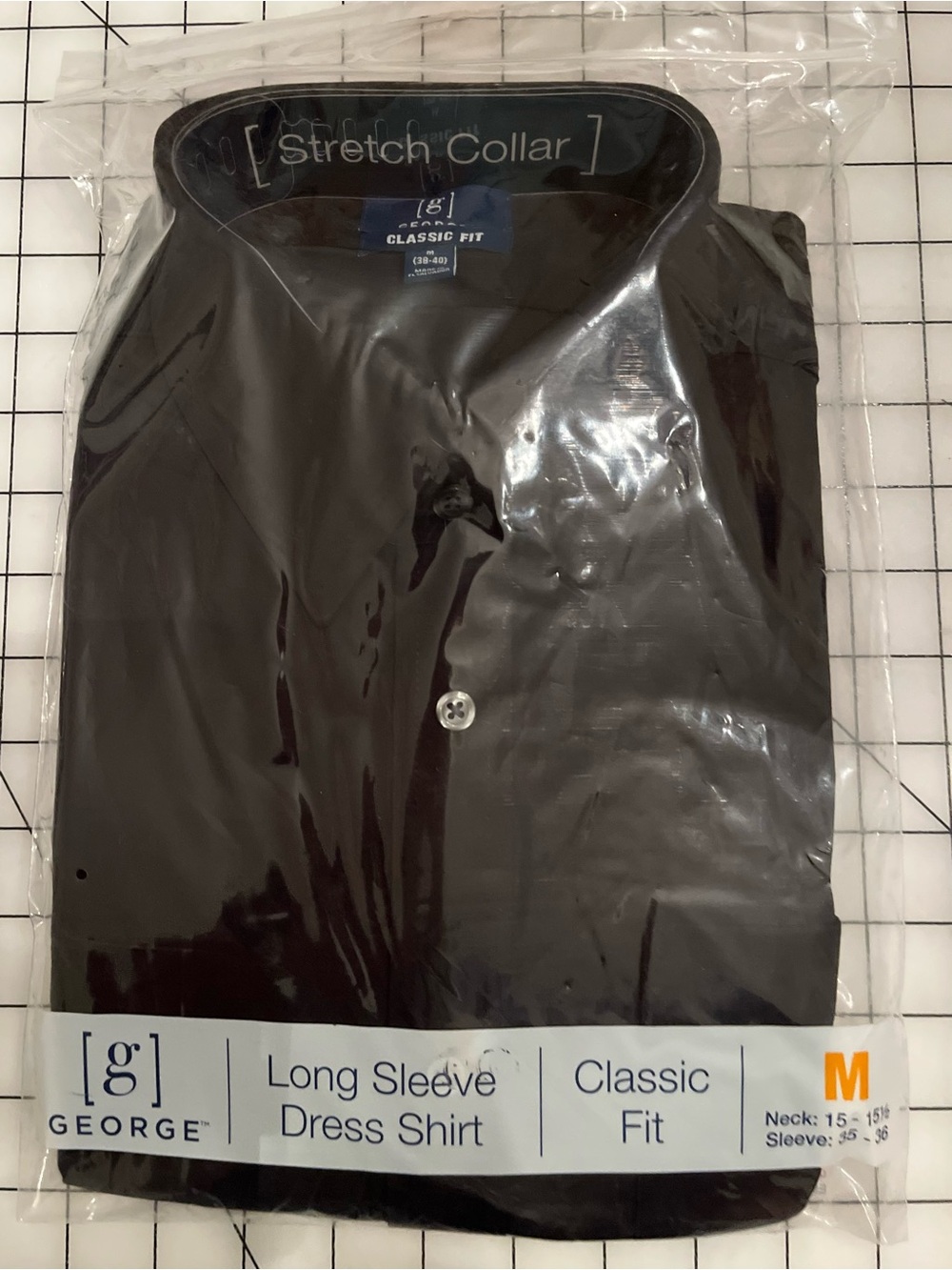 George Black Long Sleeve Classic Fit Dress Shirt